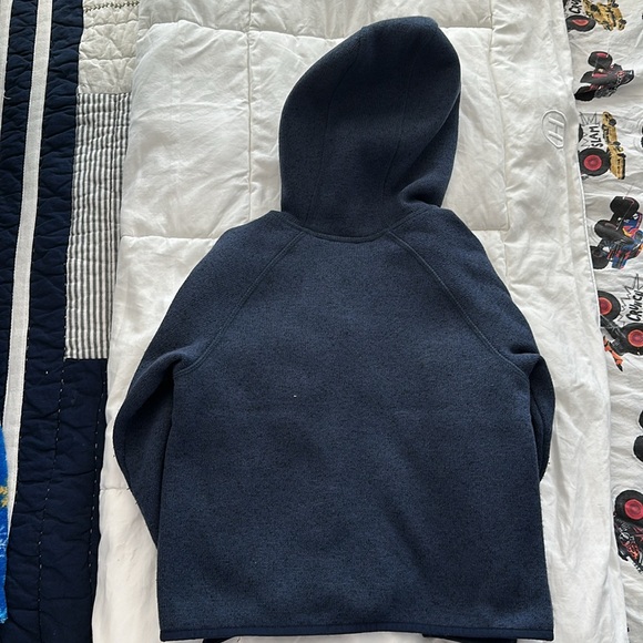 L.L. Bean Kids' Navy Fleece Hoodie - Picture 4 of 4